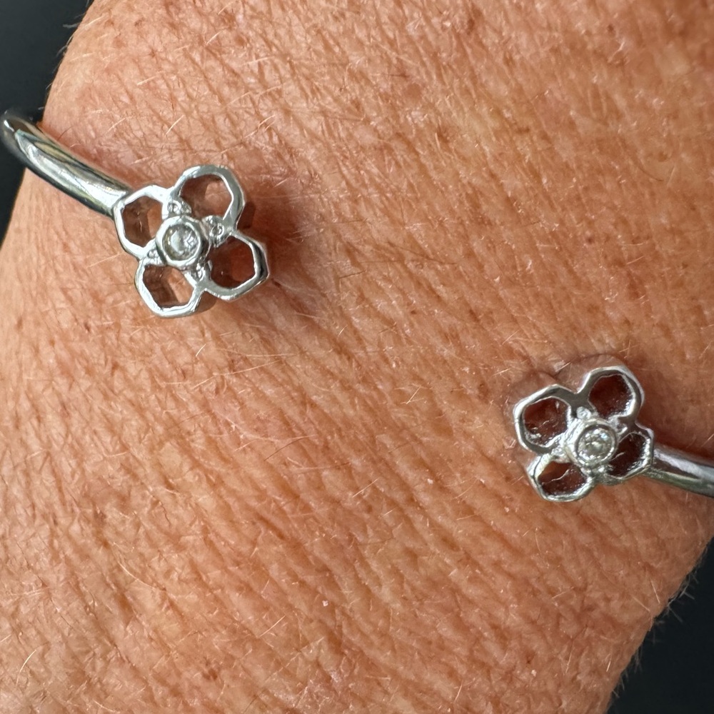 Kendra Scott Rue Silver & Crystal Cuff Bracelet